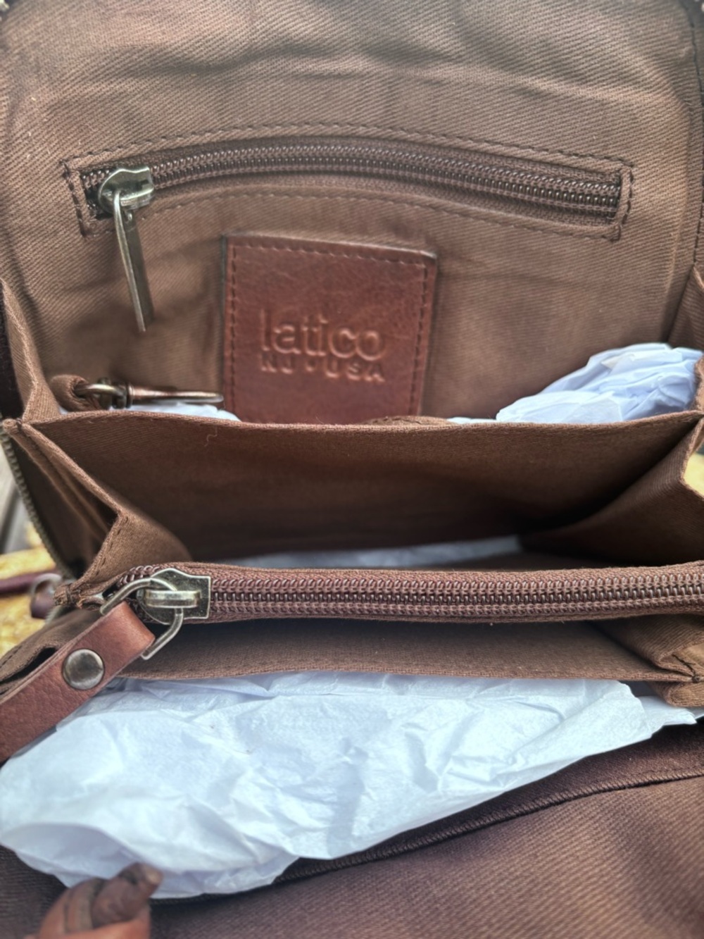 Latico Lilly Brown Leather Crossbody Bag - Picture 14 of 14